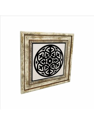 Barok Desen Baskılı Doğaltaş Tablo (25 x 25 Kd-59)