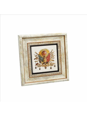 Osmanlı Arması Baskılı Doğaltaş Tablo 20X20 Krt-87