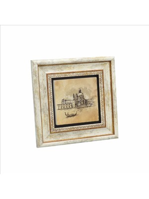 Venedik Görseli Baskılı Doğaltaş Tablo 20CMX20CM KRG-050