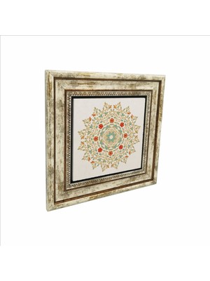 Rumi Desen Baskılı Doğaltaş Tablo (25 x 25 Kd-89)
