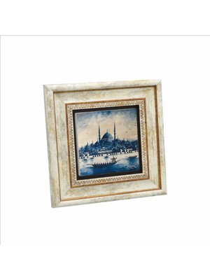 Eminönü Yeni Camii Fantastik Çizim Baskılı Doğaltaş Tablo 20CMX20CM KRT-042