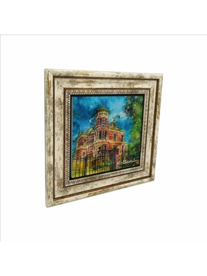 Hollanda Görseli Baskılı Doğaltaş Tablo (25 x 25 Krg-29)