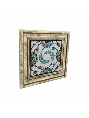 Karatay Medresesi Çini Desen Baskılı Doğaltaş Tablo 25CMX25CM KD-010
