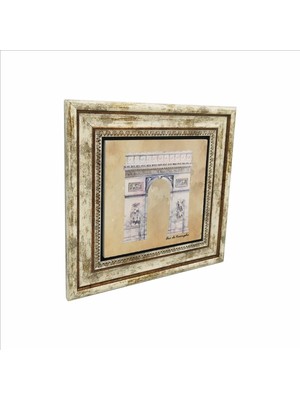 Zafer Takı Arc De Triomphe Baskılı Doğaltaş Tablo 25CMX25CM KRG-004