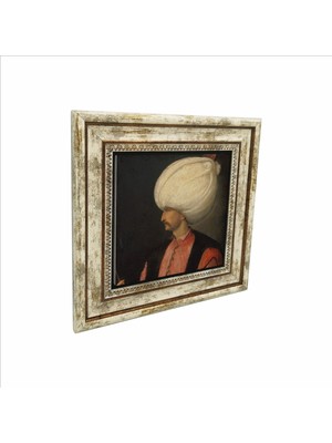 Kanuni Sultan Süleyman Baskılı Doğaltaş Tablo (25 x 25)