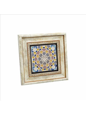 Çini Desen Baskılı Doğaltaş Tablo 20CMX20CM KD-014