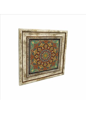 Iran Deseni Baskılı Doğaltaş Tablo (25 x 25 Kd-19)
