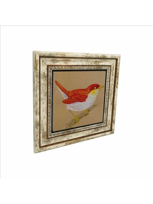 Kuş Baskılı Doğaltaş Tablo 25X25 KRG-157