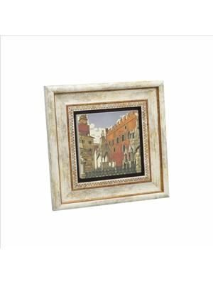 Italya Görseli Baskılı Doğaltaş Tablo 20CMX20CM KRG-056