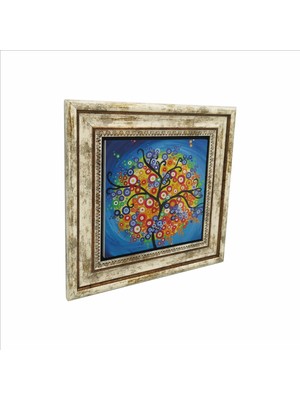Ağaç Baskılı Doğaltaş Tablo 25X25 KRG-149