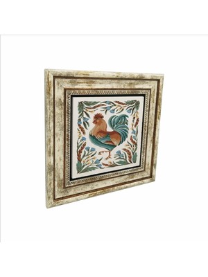 Horoz Baskılı Doğaltaş Tablo (25CMX25CM )(KRG-159)