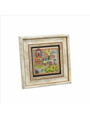 Saray Bahçesi Minyatür Baskılı Doğaltaş Tablo 20CMX20CM KRT-119