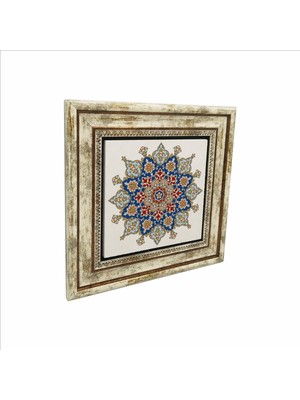 Rumi Desen Baskılı Doğaltaş Tablo 25CMX25CM KD-054