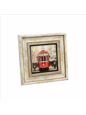 Nostaljik Tramvay Baskılı Doğaltaş Tablo 20X20 Krt-47