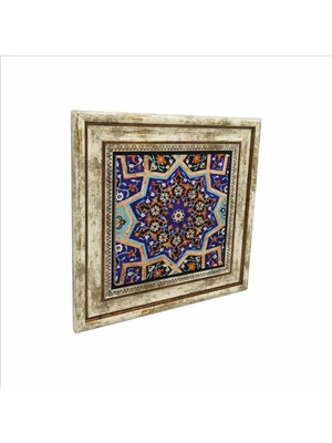 Rumi Desen Baskılı Doğaltaş Tablo (25 x 25 Kd-13)