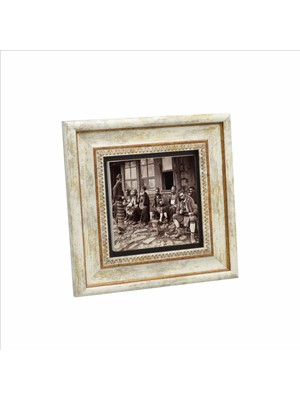 Istanbul Da Bir Kahvehane Resmi Baskılı Doğaltaş Tablo (20 x 20 KRT-136)