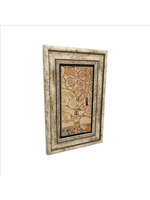 Hayat Ağacı(Gustav Klimt, 1907) Baskılı Doğaltaş Tablo (20 x 30 Drg-92)