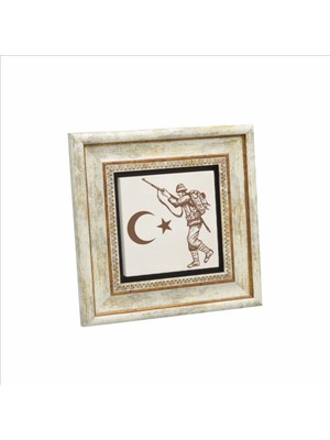 Kurtuluş Savaşı Sembolik Baskılı Doğaltaş Tablo (20X20 KRT-107)