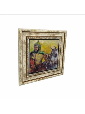 Selahaddin Eyyubi Tasviri Baskılı Doğaltaş Tablo 25CMX25CMKRG-086