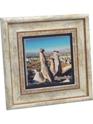 Kapadokya Ürgüp Peri Bacaları (Üç Güzeller) - Baskılı Doğaltaş Tablo (20 x 20 KRT-158)