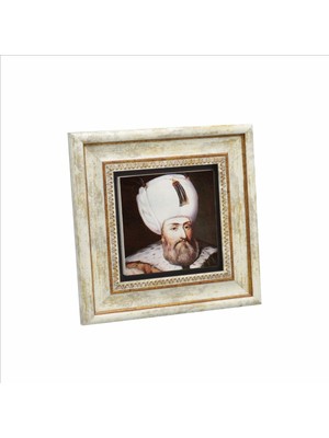 Kanuni Sultan Süleyman Baskılı Doğaltaş Tablo 20X20 Krt-92