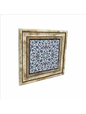 Osmanlı Çinisi Baskılı Doğaltaş Tablo 25CMX25CM KD-063
