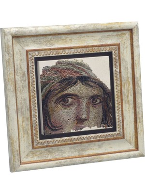 Çingene Kız Mozaiği Baskılı Doğaltaş Tablo 20X20 KRT-146