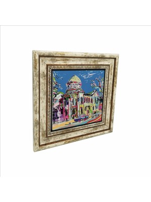 Ukrayna Görseli Baskılı Doğaltaş Tablo (25 x 25 Krg-66)