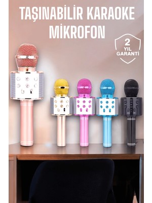Taşınabilir Bluetooth Karaoke Mikrofon: Hafıza Kart Girişli, Etkileyici Performans