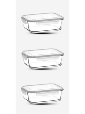 Lav Fresco 1200 ml Kapasiteli Çok Amaçlı Saklama Kabı Seti 3 Adet Sızdırmaz Tasarım ile Kullanım Kolaylığı