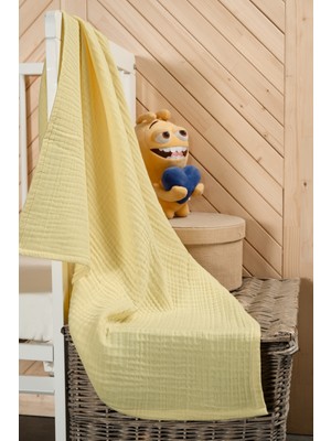 Montisu Müslin Çok Amaçlı Bebek Battaniyesi,  Pamuk 90*90