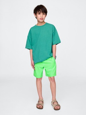 Gap Erkek Çocuk Neon Yeşil Quick-Dry Astarlı Şort