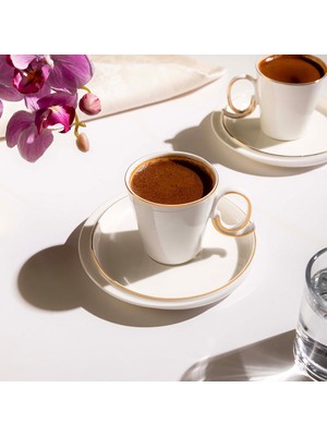 Stella 6 Kişilik 12 Parça Porselen Kahve Fincan Takımı