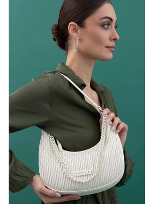 Sisley Kadın El ve Çapraz Çantası SLY 208 - Beyaz