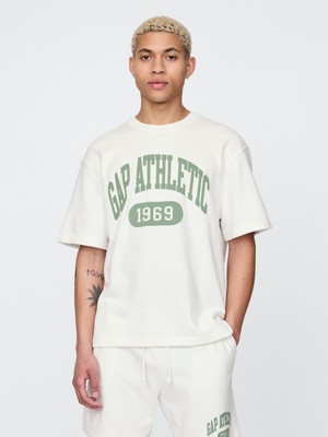 Gap Erkek Beyaz Vintagesoft Athletic Gap Logo Sweatshirt