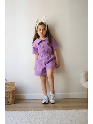 Kız Çocuk Kot Tulum