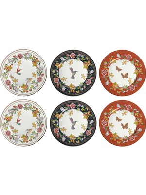 Lucky Art Evelyn Bone  27CM 6lı Tabak Seti