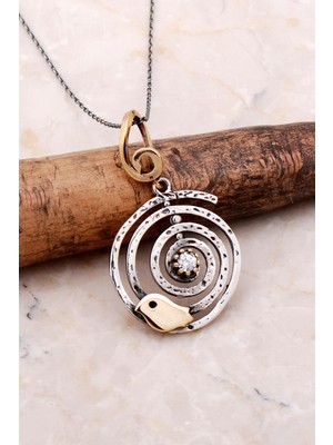 Sümer Telkari Sarma Elişi Tasarım Gümüş  Kolye