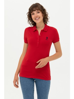 U.S. Polo Assn. Kadın Kırmızı Tişört Basic 50262657-VR171