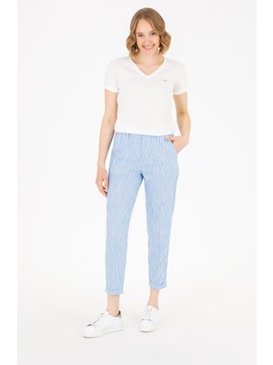 U.S. Polo Assn. Kadın Saks Pantolon (Kanvas-Chino) 50263202-VR045