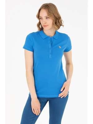 U.S. Polo Assn. Kadın Saks Tişört Basic 50262675-VR045