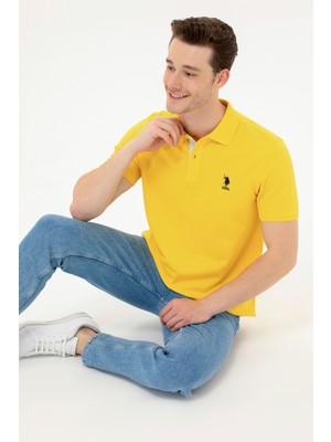 U.S. Polo Assn. Erkek Koyu Sarı Tişört Basic 50263236-VR094