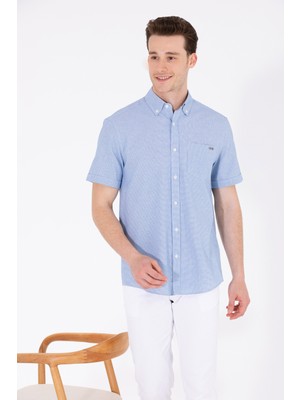 U.S. Polo Assn. Erkek Saks Gömlek Kısa Kollu 50265491-VR045