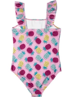Swimfoam Ananas Desenli Fırfırlı Kız Çocuk Mayo