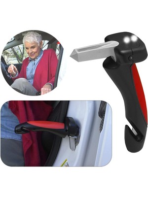 Sunup SN-26713 Araç Iniş Destek Kolu Cam Kırıcı Fener Emniyet Kemeri Kesici Çok Fonksiyonlu
