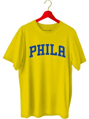 Top Glory Phila Baskılı Basketbol T-Shirt Sporcu Tişörtü