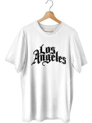 Top Glory Los Angeles Baskılı Basketbol T-Shirt Sporcu Tişörtü