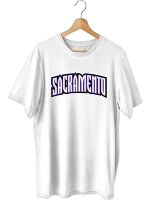 Top Glory Sacramento Baskılı Basketbol T-Shirt Sporcu Tişörtü