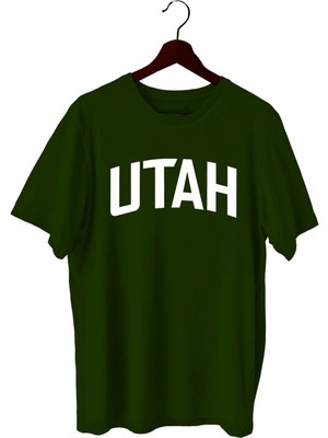 Top Glory Utah Baskılı Basketbol T-Shirt Sporcu Tişörtü