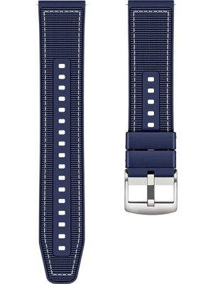 Adige Xiaomi Redmi Watch 3 Active ile Uyumlu Kordon Kayış Dikiş Desenli Silikon KRD102 Lms 22/dds Lacivert